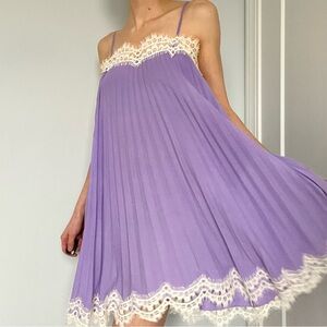 Moulinette Soeurs Lavender Pleated Dress
